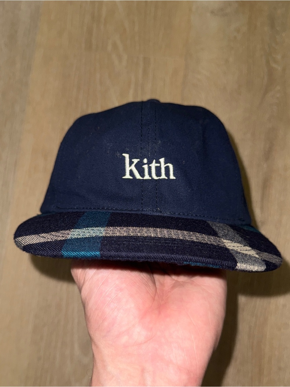 2018 Kith Crest Flat Cap Plaid Brim Hat